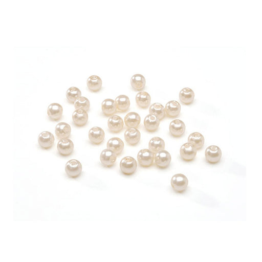 Cream Pearl Beads - Round - 6mm - 120 pieces (dar04652)