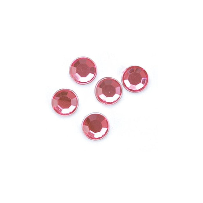 Rhinestones - Pink - Round - 5mm - 35 Pieces (dar060316)