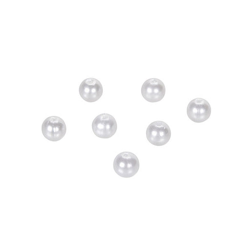 Pearl Beads - Round - White - 8mm - 80 Pieces (dar04664)