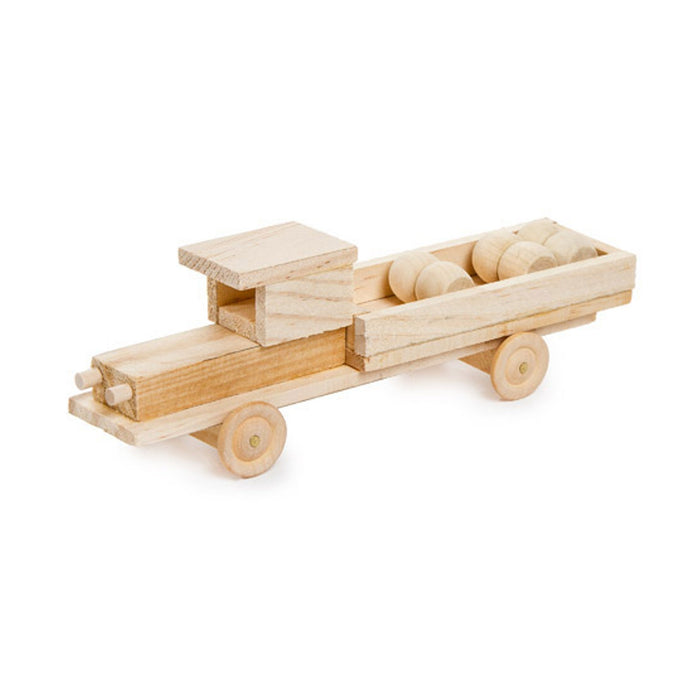 Unfinished Pickup Truck Wood Craft Kit - 7 1/4in. X 2 1/2in. (Darice 9169-02)