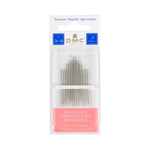 Size 3 Sharps | Size 9 Sharps | Embroidery Hand Needles - Size 3-9 - 16 Pieces/Pkg. (nm176539)