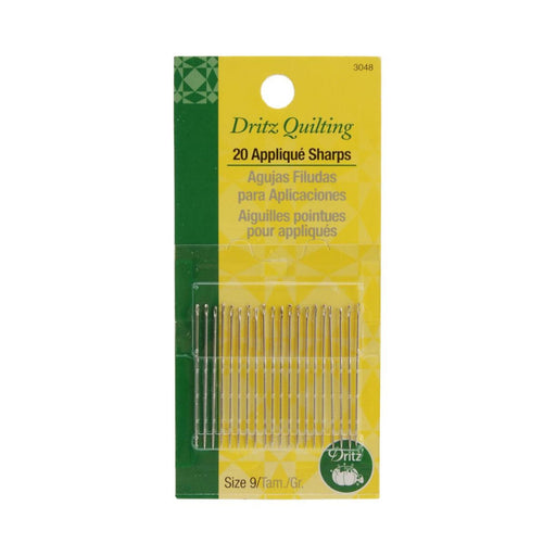 Hand Quilting Needles | Applique Needles | Quilting Applique Sharps Needles - Size 9 - 20 Pieces/Pkg. (nm3048)