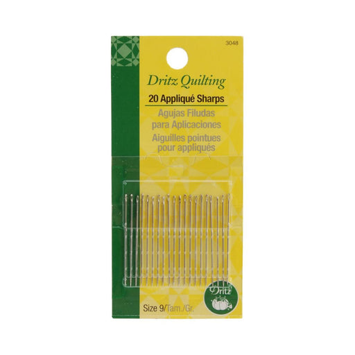 Hand Quilting Needles | Applique Needles | Quilting Applique Sharps Needles - Size 9 - 20 Pieces/Pkg. (nm3048)