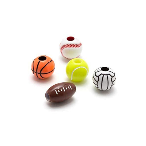 Sport Ball Beads | Sports Beads - Assorted Sports Balls - Acrylic - 1 oz (nm34734124)