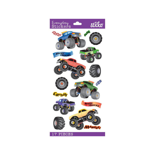 Monster Truck Stickers | Truck Decals | Big Trucks Stickers - Assorted - 17 Pieces/Pkg. (nm5238119)