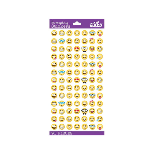 Smiley Face Stickers | Smiley Face Seals | Classic Smileys Stickers - 91 Pieces/Pkg. (nm5238599)