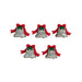 Silver Bells Buttons - 9/16in. x 9/16in. - 5 Pieces/Pkg. (nmbgtb4828)