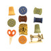 Sewing Embellishments, Sewing Theme Buttons - 11 Pieces/Pkg. (nmbtp4099)