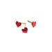 Red Heart Fasteners, Red Heart Brads, Heart Metal Paper Fasteners - Painted - Metallic Red - 5/16in. - 50 Pieces/Pkg. (nmci90315)