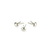 Silver Round Brads | Round Silver Fasteners | Mini Metal Paper Fasteners - Silver Round - 3mm - 100 Pieces/Pkg. (nmci92001)