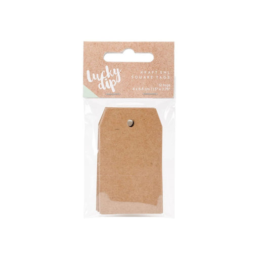 Kraft Hanging Tags, Kraft Gift Tags with Holes - Rectangle - 1.5in. X 2.75in.  - 12 Pieces/Pkg. (nmldb1027)