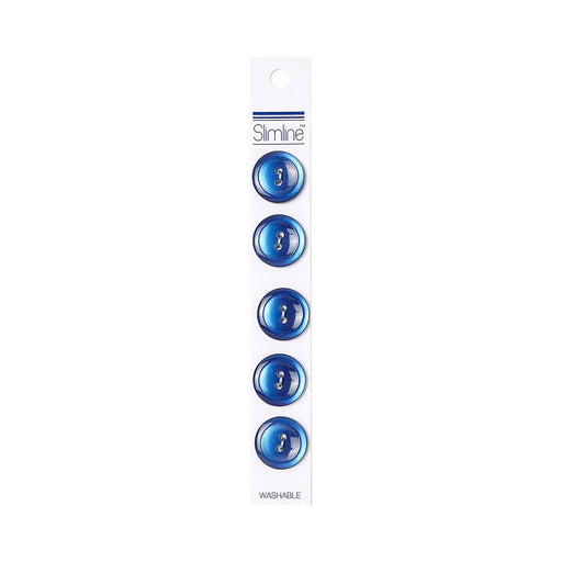 Dark Blue Fastener, Navy Blue Buttons - 2 Hole - 3/4in. - 5 Pieces/Pkg. (nmsl162)