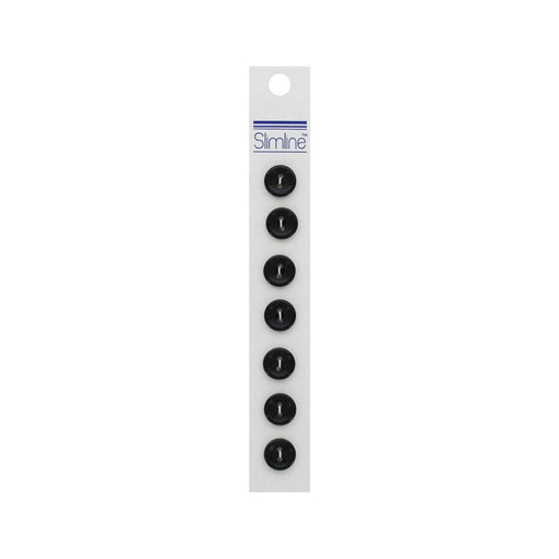 Small Black Buttons, Black Closures, Black Buttons - 7/16in. - Round - 2 Hole - 7 Pieces/Pkg. (nmsl188)