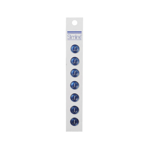Dark Blue Buttons, Navy Blue Buttons - Pearl Navy - 7/16in. - 11.5 mm - 7 Pieces/Pkg. (nmsl461a)