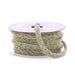 Green Brown Braided Cord | Green Brown Jute | Burlap Soft Braid Cord - Natural/Green Metallic - 8mm x 10 Yds (pm56008706)